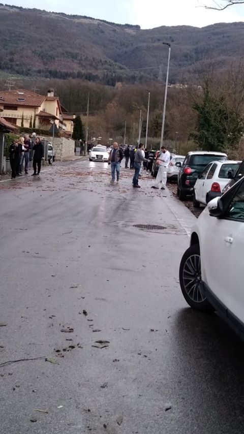 Maltempo Val di Bisenzio e grandine a Vaiano