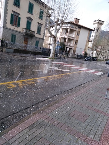Maltempo Val di Bisenzio e grandine a Vaiano