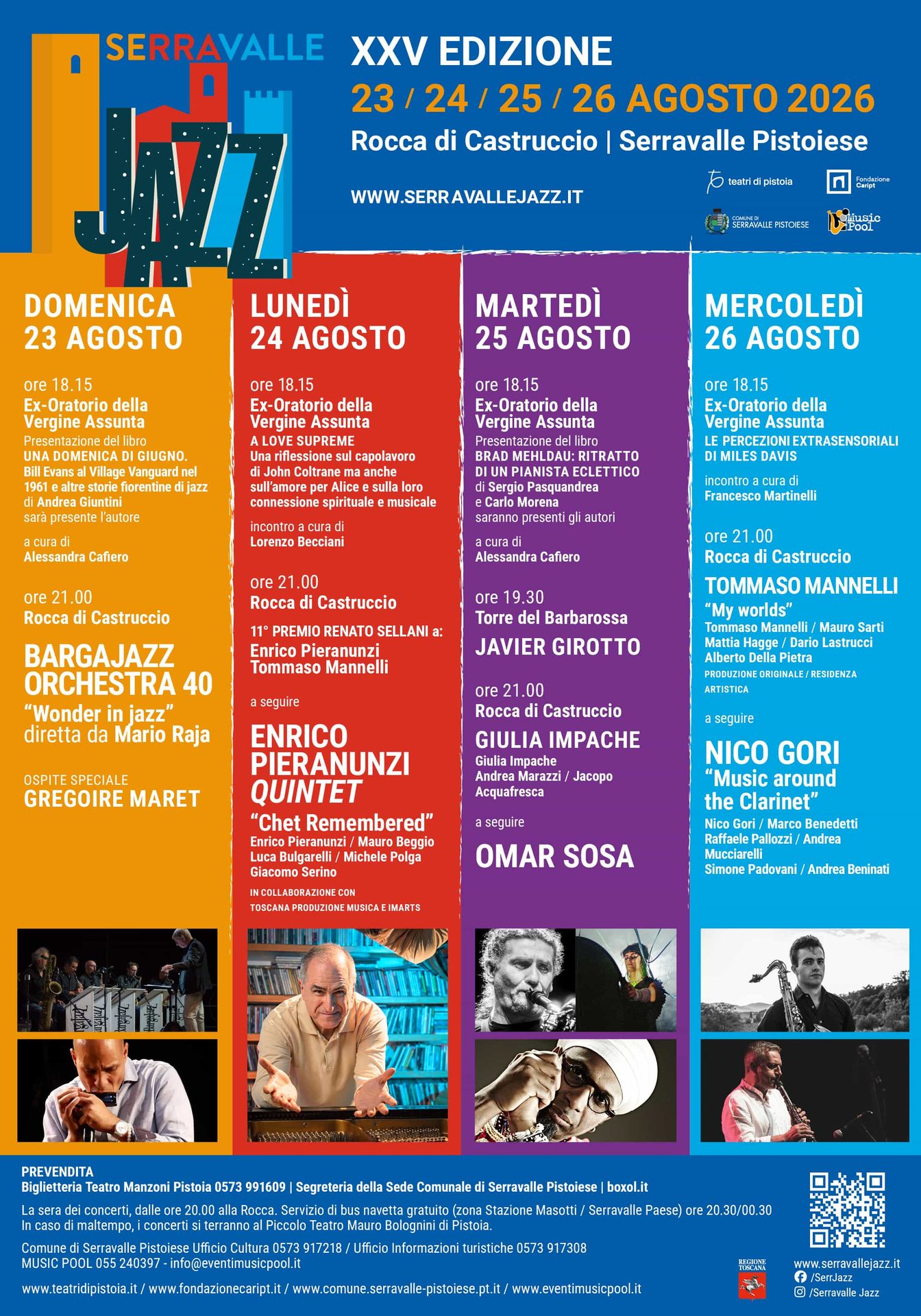 Locandina con Programma Serravalle Jazz 2026
